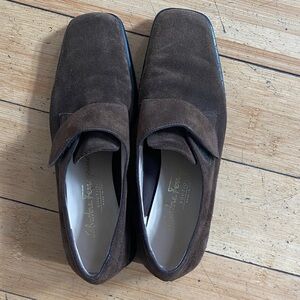Salvatore Ferragamo Brown Suede Women's Loafers